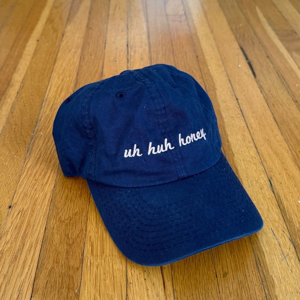 Embroidered “uh huh honey” Baseball Cap, Brandy Melville w/ adjustable strap